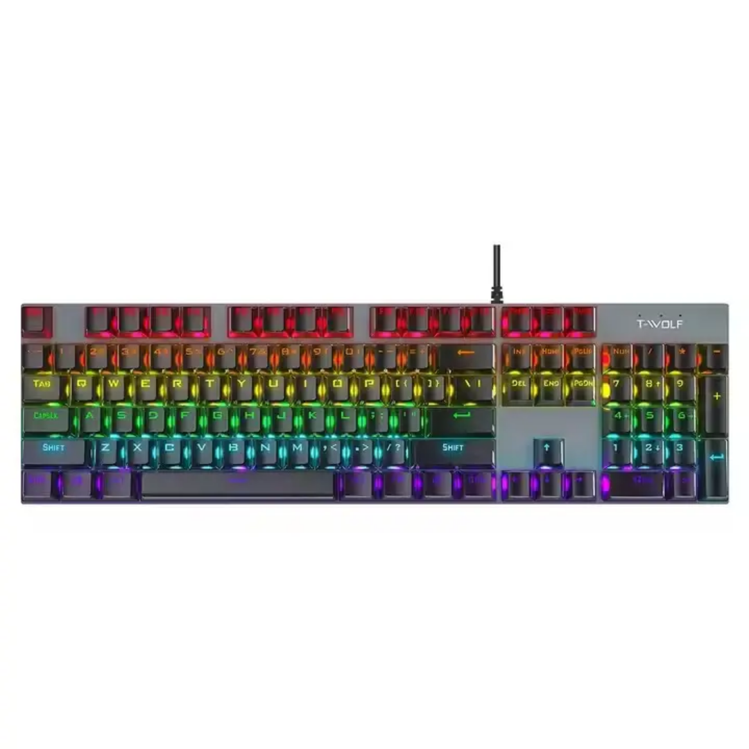 Clavier Filaire Ergonomique T17 RGB Rainbow Light 