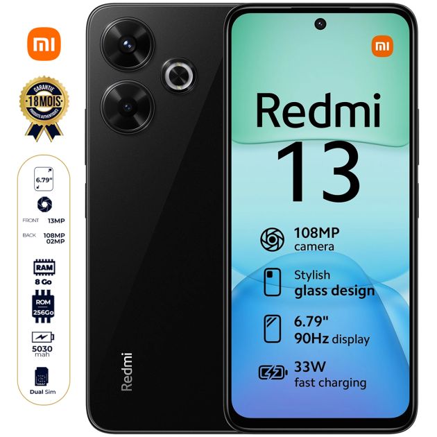 Redmi 13 – 256 Go / 8 Go RAM